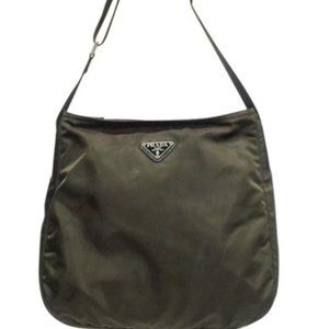 PRADA Nylon Tessuto Bag from Barney’s in Brown/Green Color